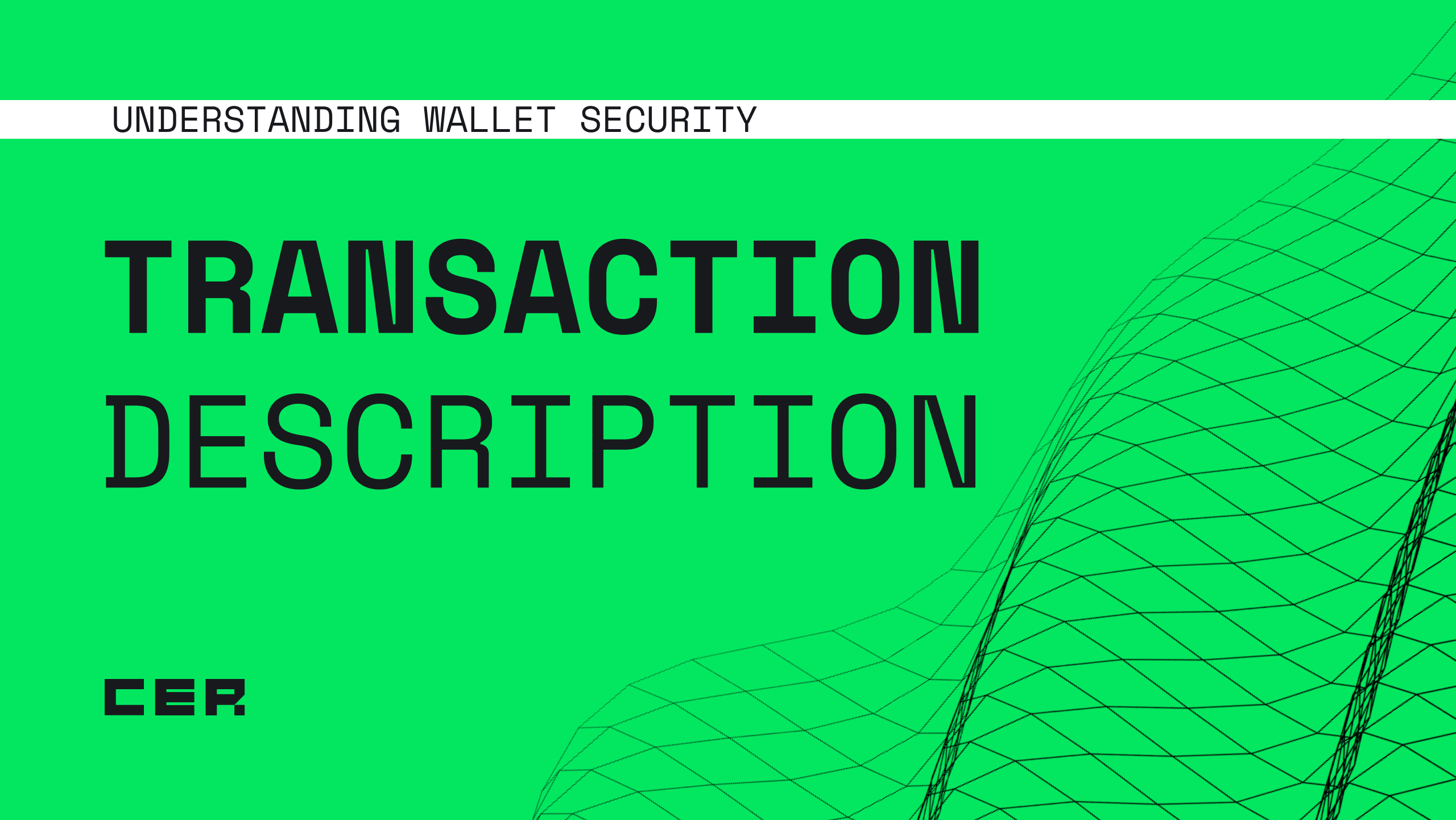 Understanding wallet security: Transaction descriptionimage
